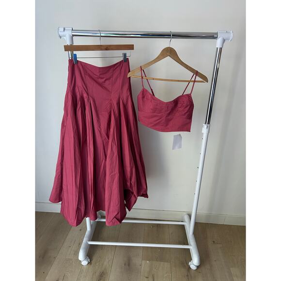 NWT Free People Mya 2 Piece Fushia Set Size 4 - Picture 8 of 8